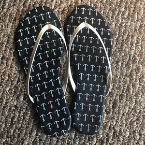 Esprit Deep Navy & White Flip Flops